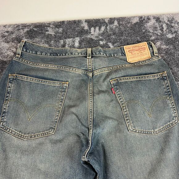 Vtg Y2K Levi's 569 Loose Straight Blue Denim Jeans Men's 34X32 (35X29) Baggy - Picture 9 of 11